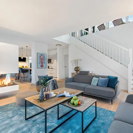 Semesterbostad Herzmuschel Erste Reihe, Dachterrasse, Schleiblick, Garten, Carport, Gaskamin, Sauna, Terrasse, Strandkorb, Aussenrolllaeden *